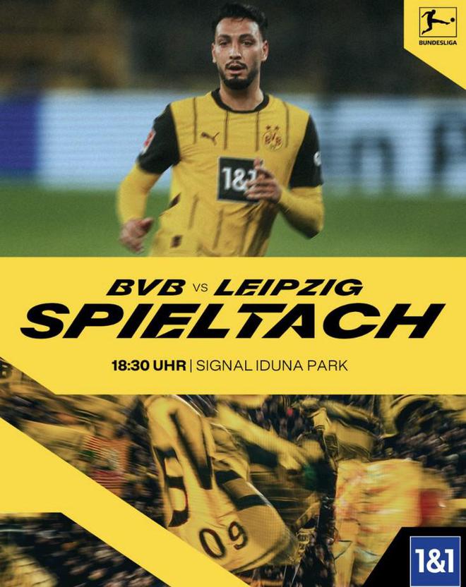 多特萊比錫預(yù)熱海報(bào)，本塞拜尼獨(dú)照