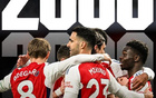 阿森納獲英超2000勝，歷史第二隊