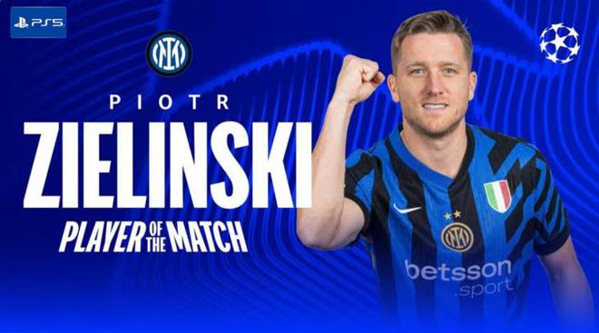 澤林斯基傳球93%成功，獲國米萊比錫戰(zhàn)全場MVP。