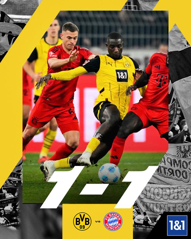 多特拜仁平，本季主場(chǎng)全勝終