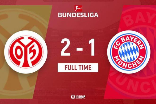 拜仁敗北，美因茨2-1領(lǐng)先，金玟哉失誤，仍居榜首。