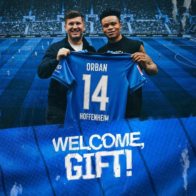 霍芬海姆官宣：簽約里昂前鋒奧爾班，轉(zhuǎn)會費(fèi)1200萬歐。