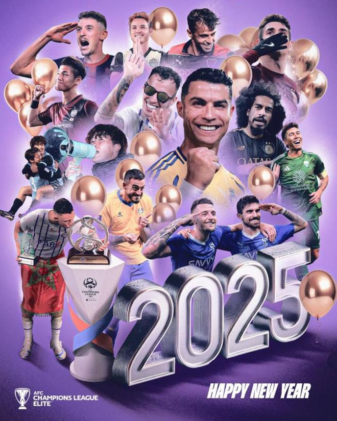 C羅居中，亞冠海報2025：新歲順遂