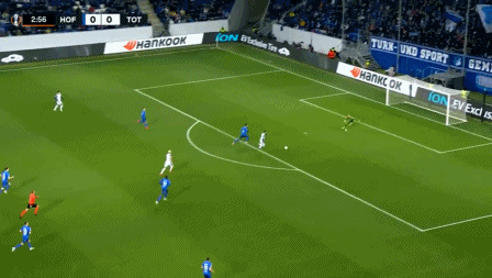 歐聯(lián)半場，麥迪遜破門，孫興慜得分，熱刺2-0領(lǐng)先霍芬海姆。