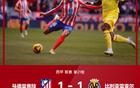 西甲戰(zhàn)報：莫雷諾點球破門，利諾追平，馬競平比利亞雷亞爾1-1。