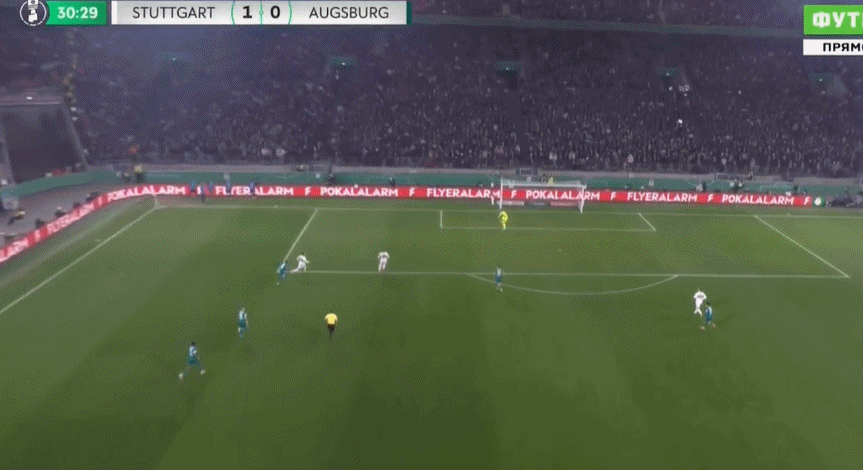 德國(guó)杯戰(zhàn)報(bào)：斯圖加特1-0奧格斯堡，德米助攻，恩達(dá)夫勝出晉級(jí)四強(qiáng)。