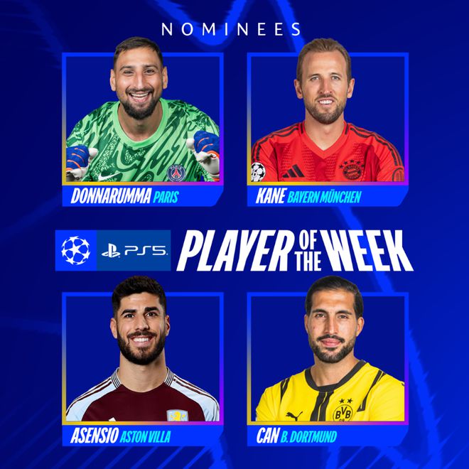 歐冠本周最佳候選：凱恩領(lǐng)銜，魯馬入選