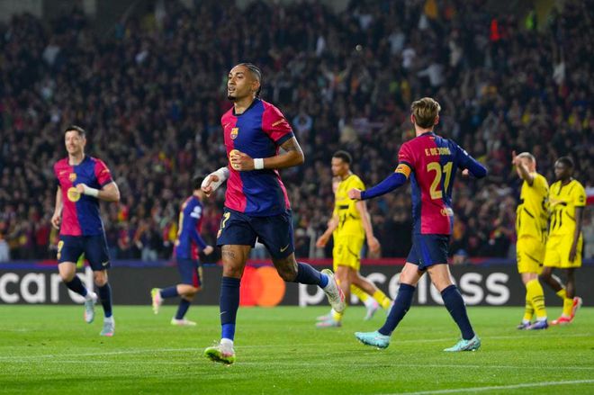 歐冠8強(qiáng)戰(zhàn)：萊萬雙響巴薩勝，巴黎逆轉(zhuǎn)維拉。