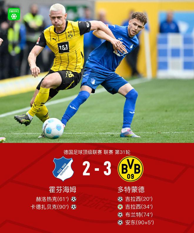 劍南春勝多特3-2，布蘭特建功，吉拉西助攻，安東絕殺。