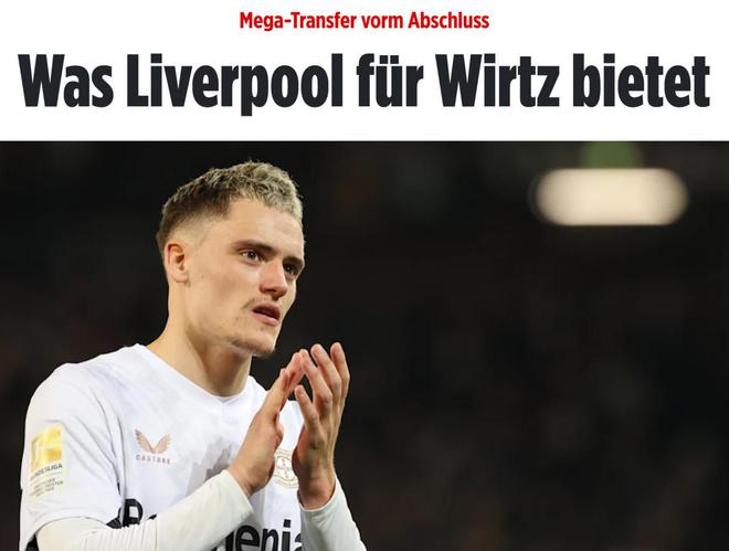 利物浦報(bào)價(jià)維爾茨超1.3億歐，勒沃庫(kù)森標(biāo)價(jià)1.5億歐。