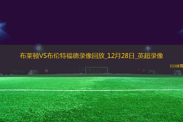 英超第18輪布萊頓0-0布倫特福德